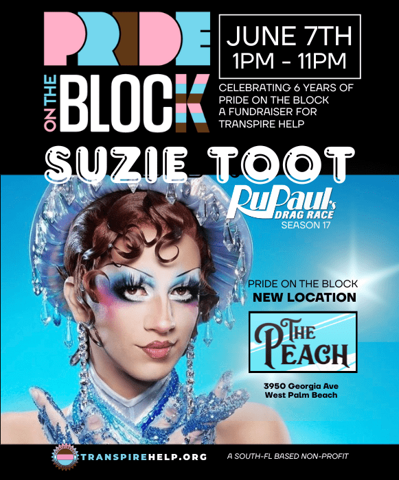 Pride on the Block 2025 in West Palm Beach, celebrating LGBTQIA+ pride with Transpire Help